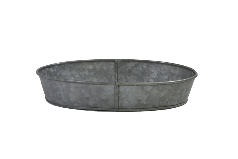 Galvanised Oval Tray 270x190x45mm, Coney Island