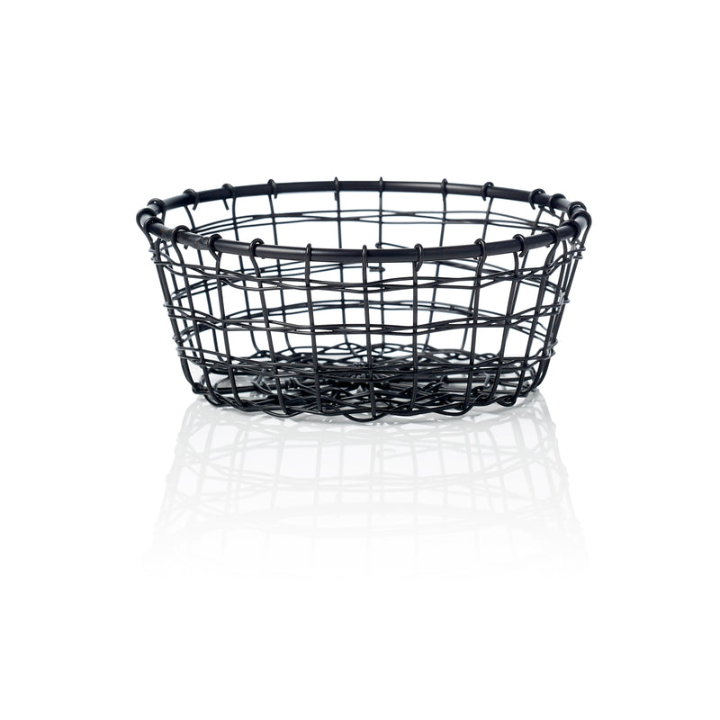 Coney Island Round Serving Basket, Zinc Finish 160x70m