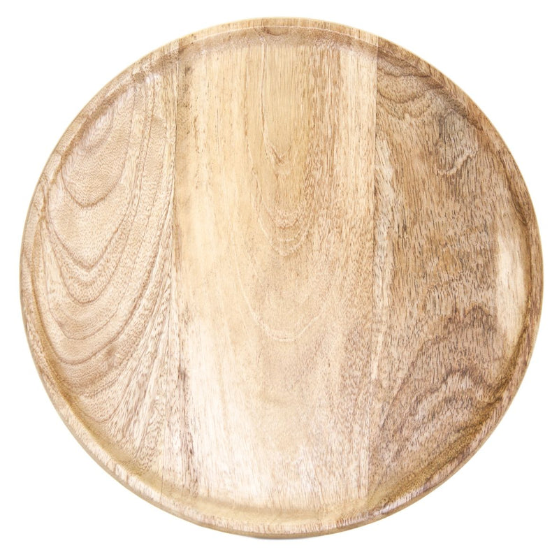 Round Mangowood Natural Serving Board 300x15mm