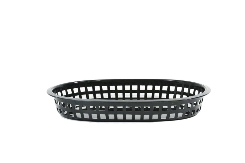 Coney Isand - Rectangular Plastic Serving Basket, Black 270x180x40mm