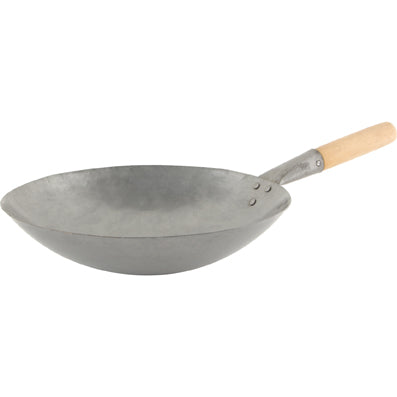 Iron Wok with Wood Handle 330mm