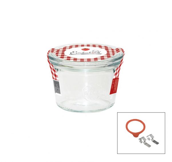 Complete Weck Glass Jar with Lids & Seals 80ml 60x55mm (080)