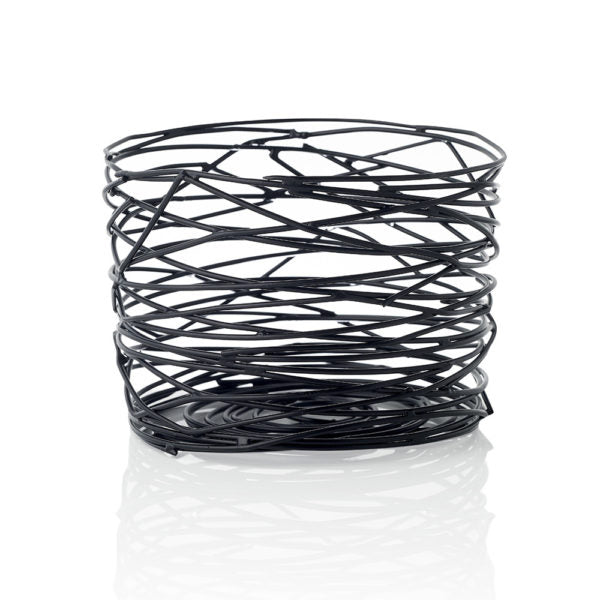 Coney Island Round Wire Basket, Patina Black 180x115mm