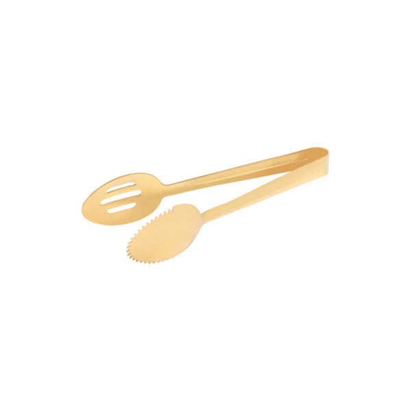 Gold Spoon Tongs - One Side Slotted 245mm