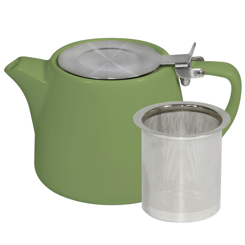 Stackable Teapot With SS Infuser & Lid 500ml, Sage