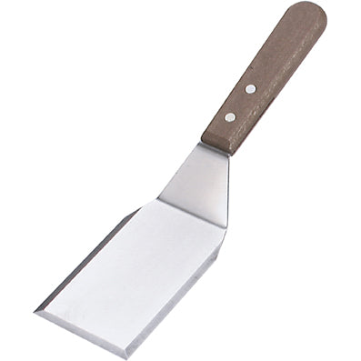 Griddle Scraper with Wood Handle - Stainless Steel
