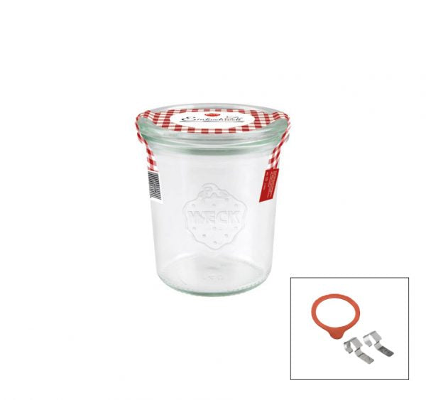 Complete Weck Glass Jar with Lids & Seals 140ml 60x70mm (761)