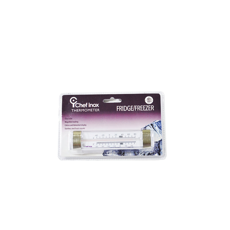 Thermometer Fridge/Freezer Glass Tube 130x35mm