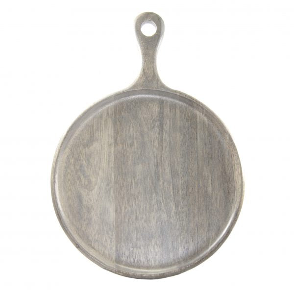 Round Mangowood Grey Serving Board with Handle 300x400x15mm