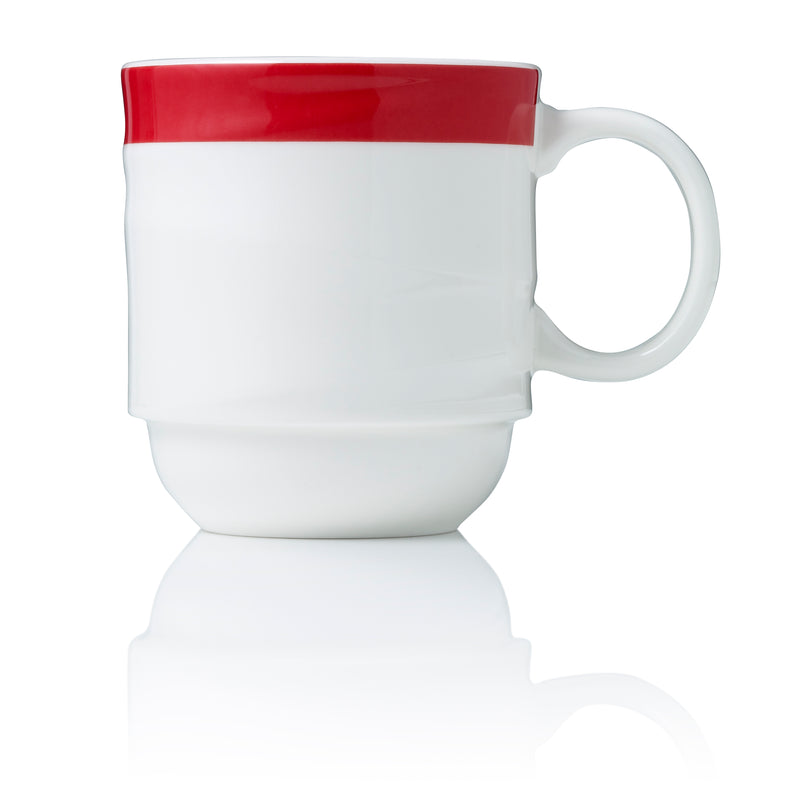 Red Band Stackable Coffee Mug 350ml