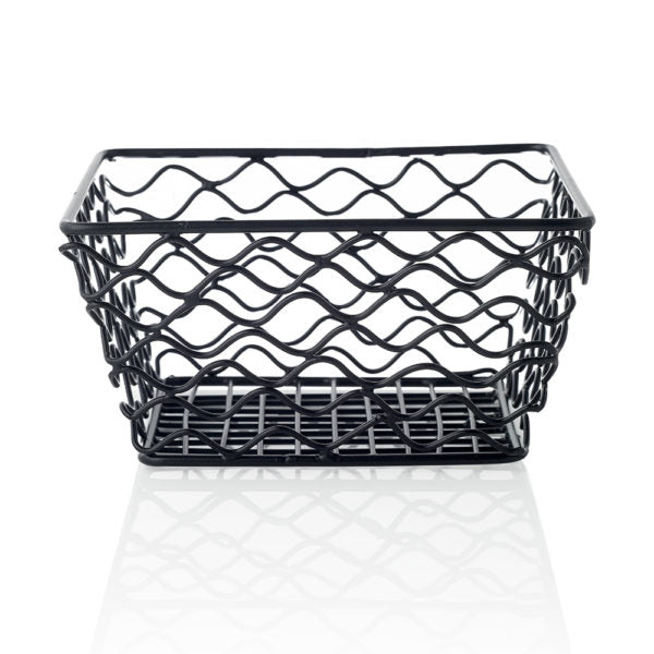 Coney Island Square Basket, Patina Black 205x205x105mm