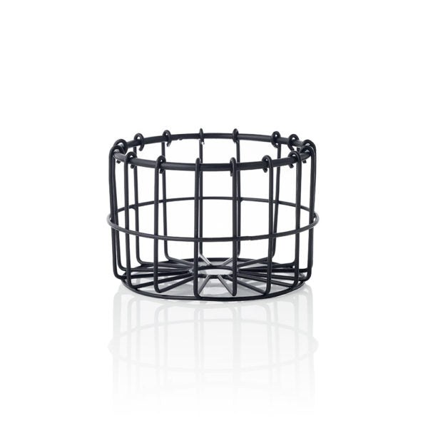 Coney Island Round Wire Basket, Patina Black 130x90mm