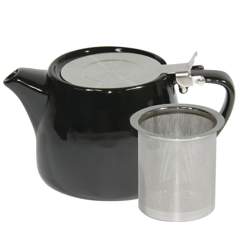 Stackable Teapot With SS Infuser & Lid 500ml, Onyx