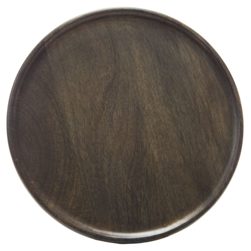 Round Mangowood Dark Serving Board 300x15mm