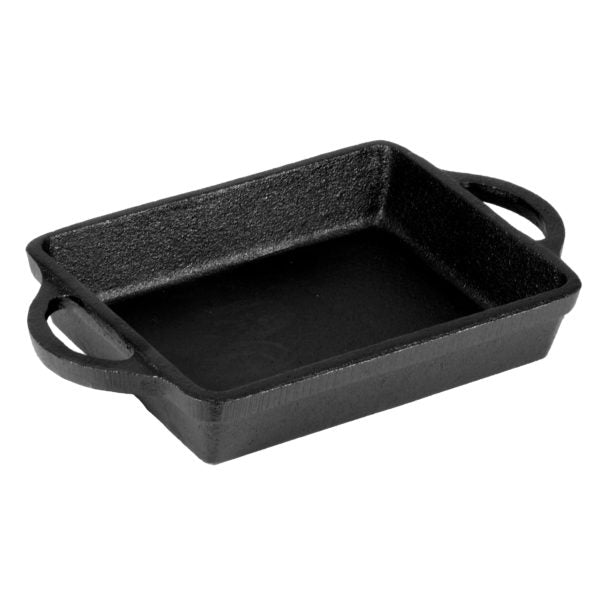 Cast Iron Rectangular Skillet with Handles 150x120mm