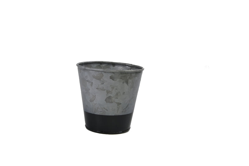 Galvanised Pot, Dipped Black 95x105mm, Coney Island